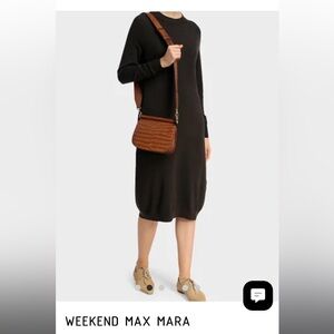 NWT Weekend Max Mara Silk Wool Blend Midi Sweater Dress